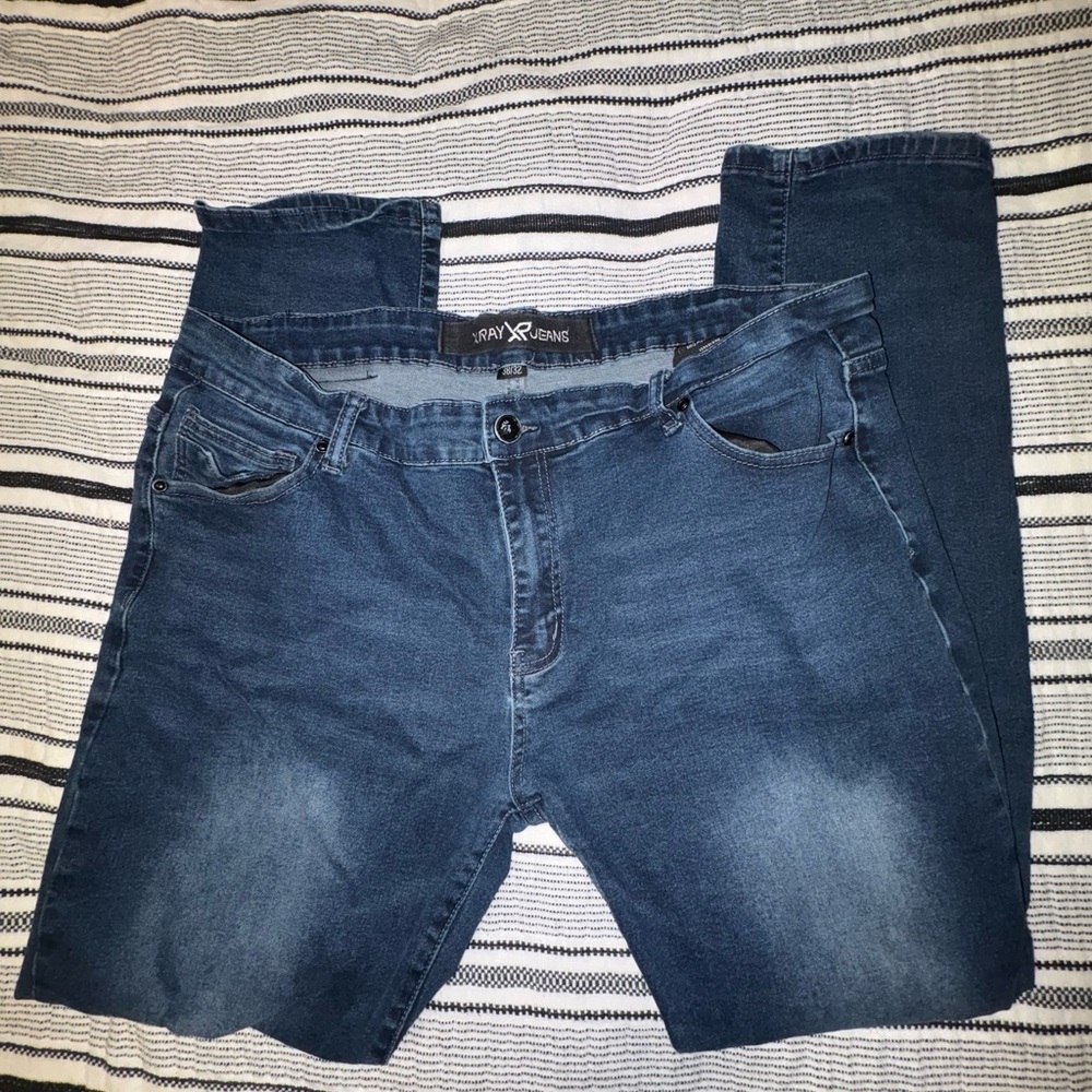 XRAY Jeans Men's Straight Leg‎ Blue Denim Jeans Size 38x32